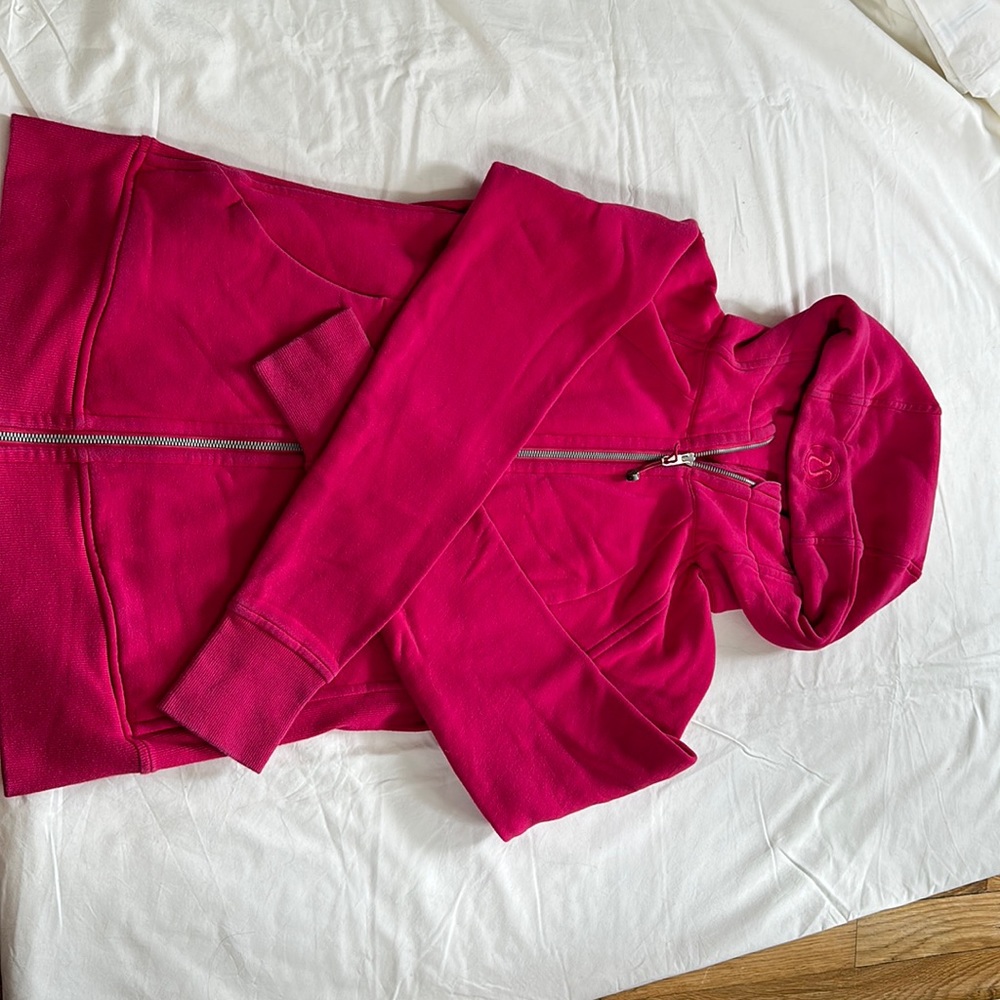 Lulu lemon hot pink zip up hoodie